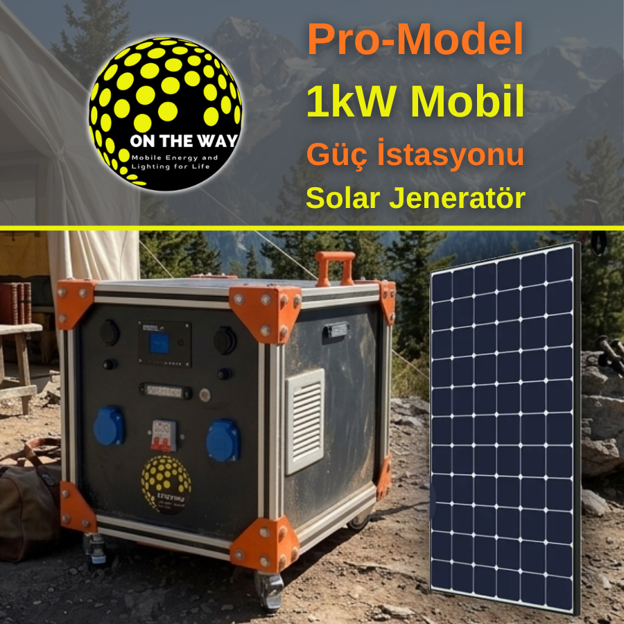 OTW Pro-Model 1000W Mobil Güç İstasyonu | LiFePO4 Bataryalı Solar Jeneratör