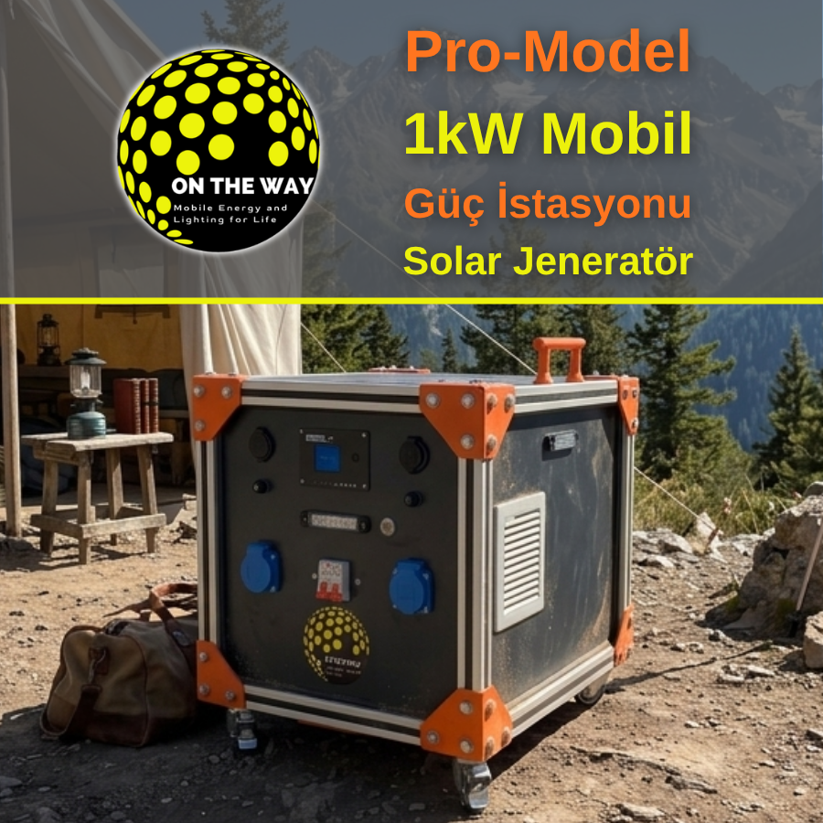 OTW Pro-Model 1000W Mobil Güç İstasyonu | LiFePo4 Bataryalı Solar Jeneratör